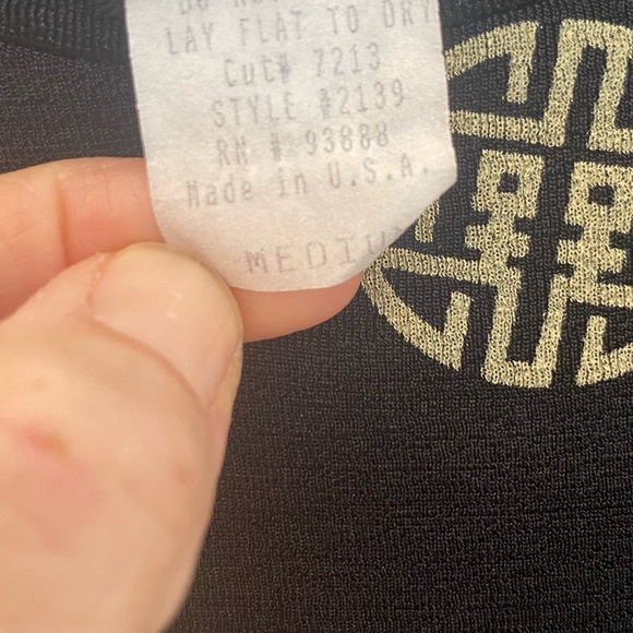 Frazier Lawrence Womens Slinky Asian Print Black Y2k Turtleneck Top Size Medium - Picture 9 of 9